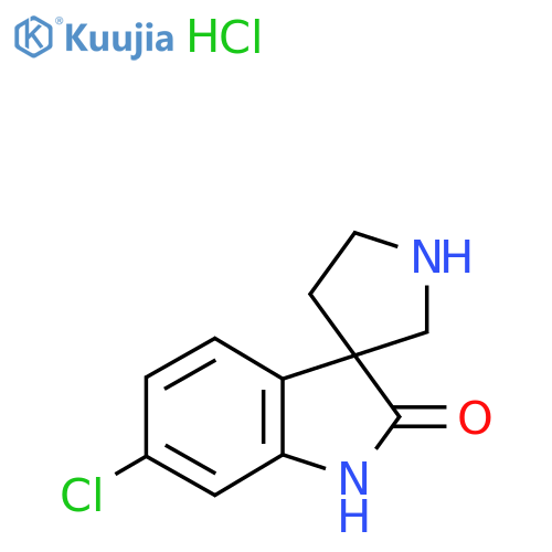 6-chloro-1,2-dihydrospiro[indole-3,3'-pyrrolidin]-2-one hydrochloride structure