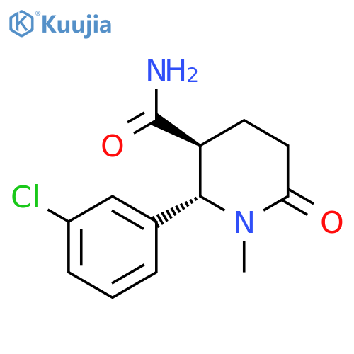 rac-(2R,3R)-2-(3-chlorophenyl)-1-methyl-6-oxopiperidine-3-carboxamide, trans structure