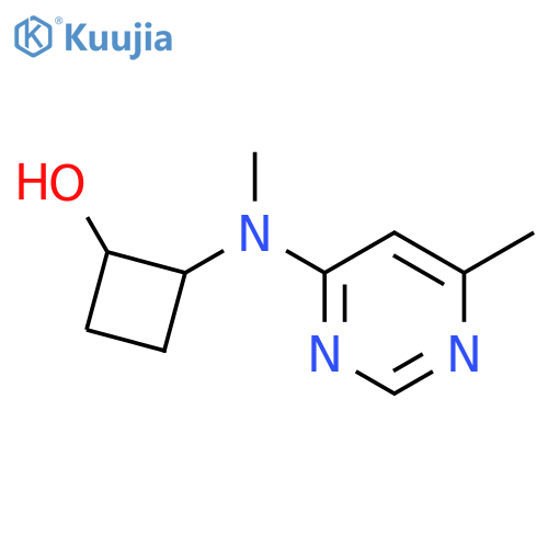 2-methyl(6-methylpyrimidin-4-yl)aminocyclobutan-1-ol structure