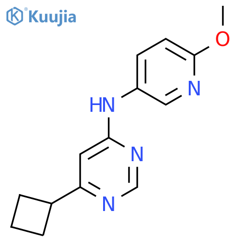 6-cyclobutyl-N-(6-methoxypyridin-3-yl)pyrimidin-4-amine structure