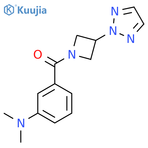 N,N-dimethyl-3-[3-(2H-1,2,3-triazol-2-yl)azetidine-1-carbonyl]aniline structure