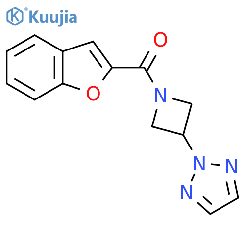 2-[1-(1-benzofuran-2-carbonyl)azetidin-3-yl]-2H-1,2,3-triazole structure