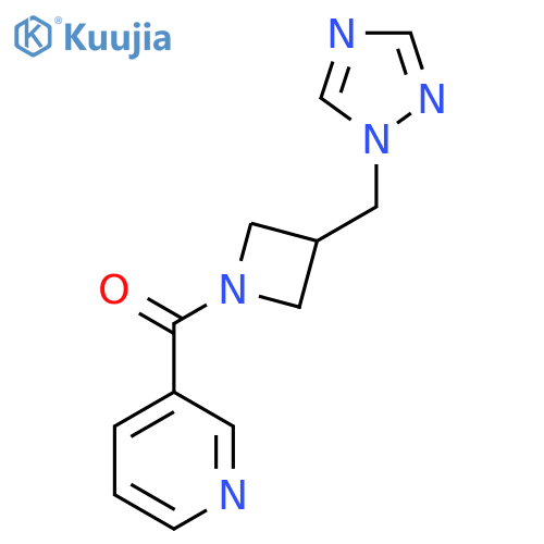 3-{3-[(1H-1,2,4-triazol-1-yl)methyl]azetidine-1-carbonyl}pyridine structure