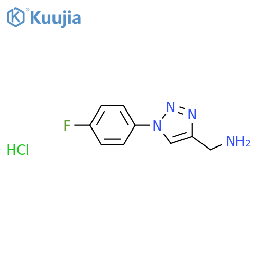 1-1-(4-fluorophenyl)-1H-1,2,3-triazol-4-ylmethanamine hydrochloride structure