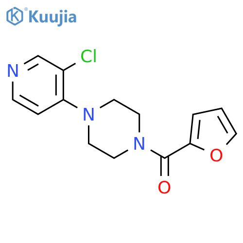 1-(3-chloropyridin-4-yl)-4-(furan-2-carbonyl)piperazine structure