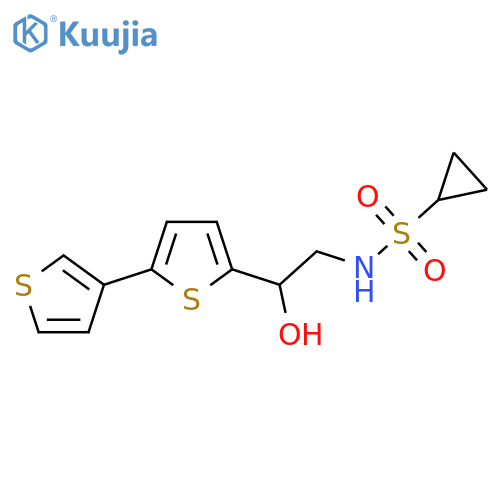 N-(2-{[2,3'-bithiophene]-5-yl}-2-hydroxyethyl)cyclopropanesulfonamide structure