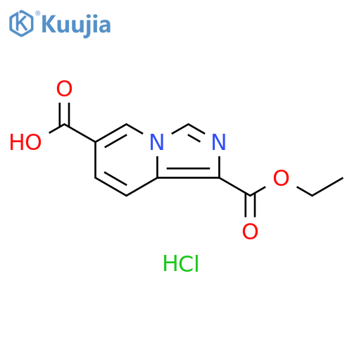 1-(ethoxycarbonyl)imidazo[1,5-a]pyridine-6-carboxylic acid hydrochloride structure