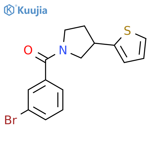1-(3-bromobenzoyl)-3-(thiophen-2-yl)pyrrolidine structure