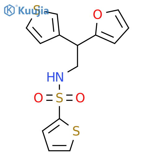 N-[2-(furan-2-yl)-2-(thiophen-3-yl)ethyl]thiophene-2-sulfonamide structure