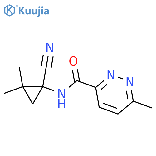 N-(1-Cyano-2,2-dimethylcyclopropyl)-6-methyl-3-pyridazinecarboxamide structure