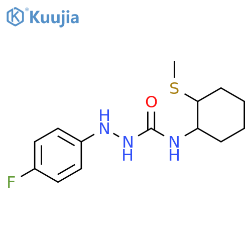 Hydrazinecarboxamide, 2-(4-fluorophenyl)-N-[2-(methylthio)cyclohexyl]- structure