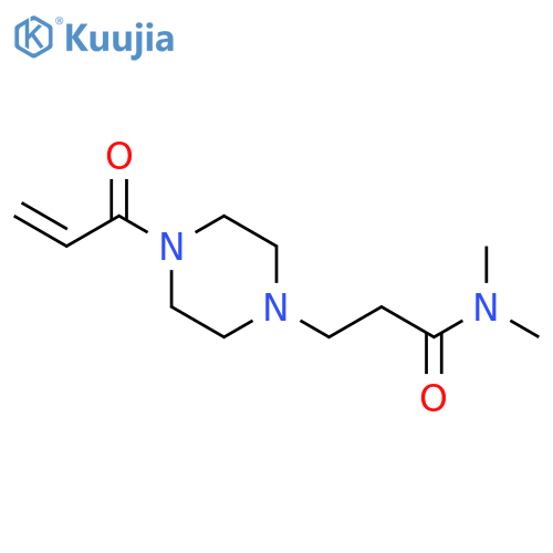 N,N-dimethyl-3-4-(prop-2-enoyl)piperazin-1-ylpropanamide structure