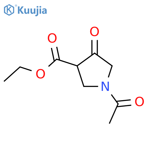 3-Pyrrolidinecarboxylicacid, 1-acetyl-4-oxo-, ethyl ester structure