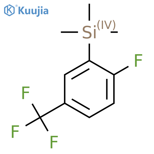 (2-Fluoro-5-(trifluoromethyl)phenyl)trimethylsilane structure