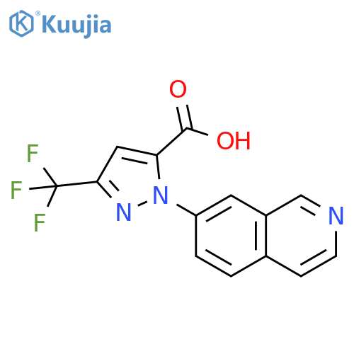 1H-Pyrazole-5-carboxylic acid, 1-(7-isoquinolinyl)-3-(trifluoromethyl)- structure