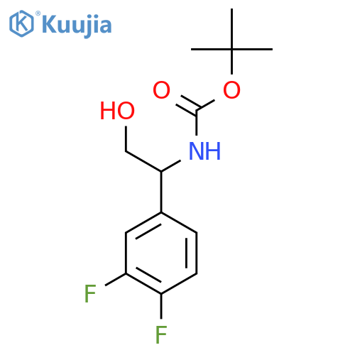 tert-butyl 1-(3,4-difluorophenyl)-2-hydroxyethylcarbaMate structure