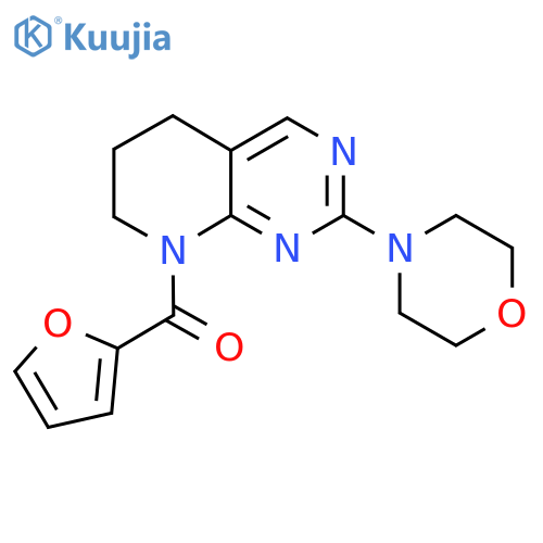4-[8-(furan-2-carbonyl)-5H,6H,7H,8H-pyrido[2,3-d]pyrimidin-2-yl]morpholine structure