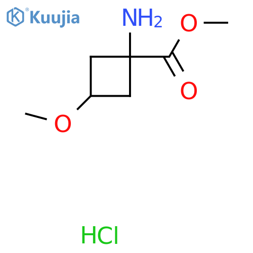 methyl 1-amino-3-methoxycyclobutane-1-carboxylate hydrochloride, Mixture of diastereomers structure