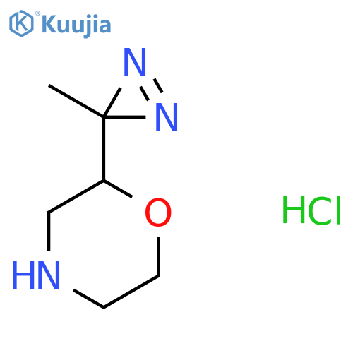 2-(3-methyl-3H-diazirin-3-yl)morpholine hydrochloride structure