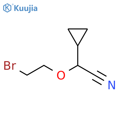 2-(2-bromoethoxy)-2-cyclopropylacetonitrile structure