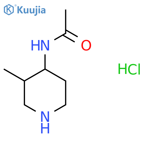 N-(3-methylpiperidin-4-yl)acetamide hydrochloride structure