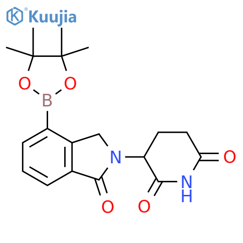 3-[3-Oxo-7-(4,4,5,5-tetramethyl-1,3,2-dioxaborolan-2-yl)-1H-isoindol-2-yl]piperidine-2,6-dione structure