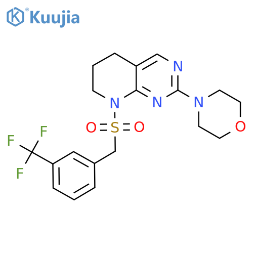 4-(8-{[3-(trifluoromethyl)phenyl]methanesulfonyl}-5H,6H,7H,8H-pyrido[2,3-d]pyrimidin-2-yl)morpholine structure