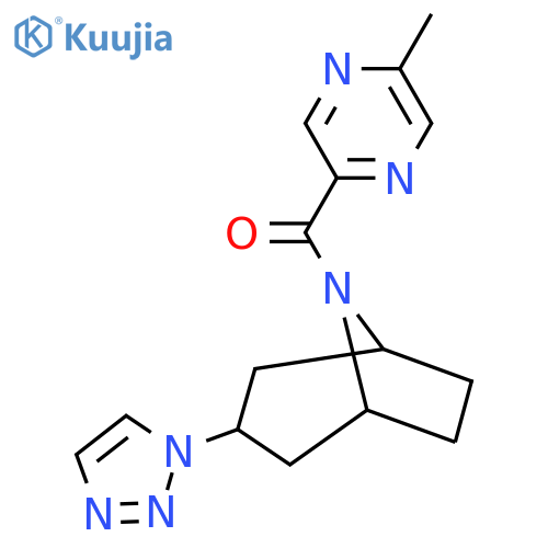 8-(5-methylpyrazine-2-carbonyl)-3-(1H-1,2,3-triazol-1-yl)-8-azabicyclo[3.2.1]octane structure