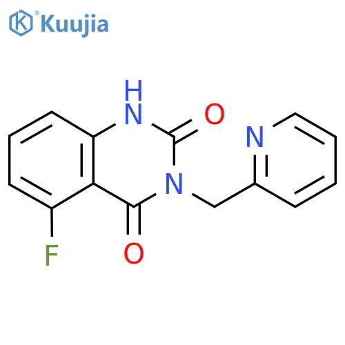 5-fluoro-3-(pyridin-2-yl)methyl-1,2,3,4-tetrahydroquinazoline-2,4-dione structure