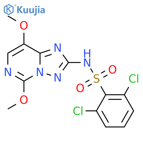 2,6-dichloro-N-{5,8-dimethoxy-1,2,4triazolo1,5-cpyrimidin-2-yl}benzene-1-sulfonamide structure