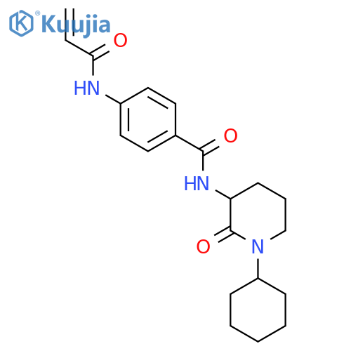 N-(1-cyclohexyl-2-oxopiperidin-3-yl)-4-(prop-2-enamido)benzamide structure