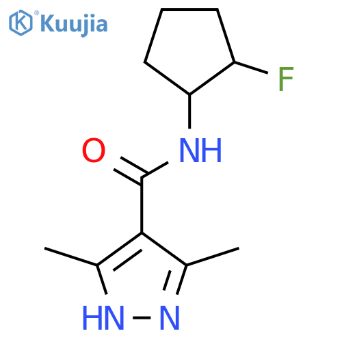 N-(2-fluorocyclopentyl)-3,5-dimethyl-1H-pyrazole-4-carboxamide structure