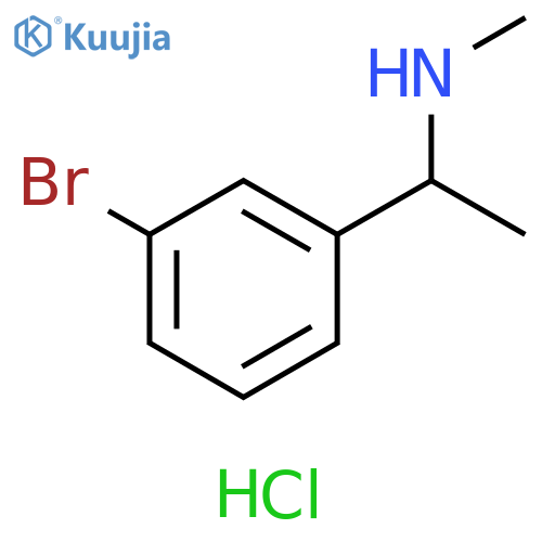 1-(3-Bromophenyl)-N-methylethanamine hydrochloride structure