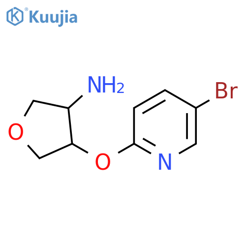 4-[(5-Bromopyridin-2-yl)oxy]oxolan-3-amine structure