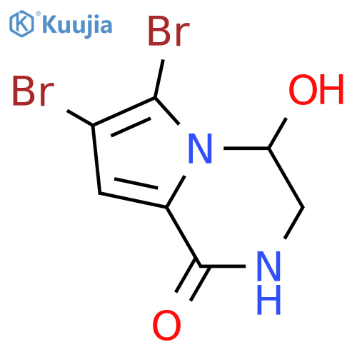 6,7-Dibromo-4-hydroxy-1H,2H,3H,4H-pyrrolo1,2-apyrazin-1-one structure