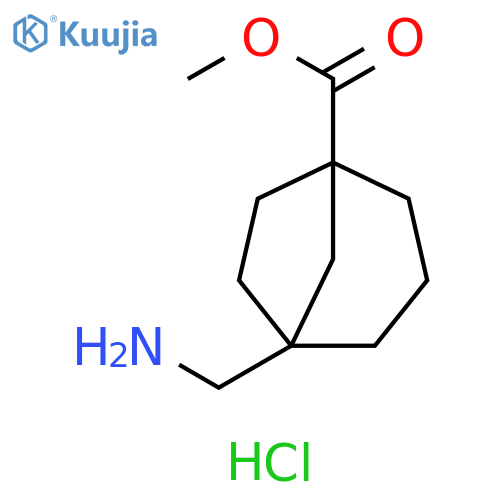 methyl 5-(aminomethyl)bicyclo3.2.1octane-1-carboxylate hydrochloride structure