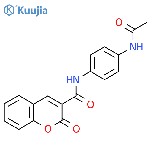N-(4-acetamidophenyl)-2-oxo-2H-chromene-3-carboxamide structure