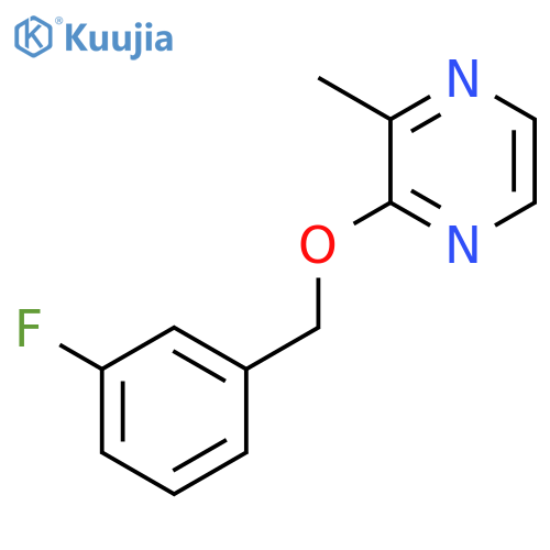 2-[(3-Fluorophenyl)methoxy]-3-methylpyrazine structure
