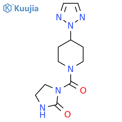 1-4-(2H-1,2,3-triazol-2-yl)piperidine-1-carbonylimidazolidin-2-one structure