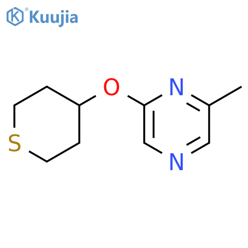 2-methyl-6-(thian-4-yloxy)pyrazine structure