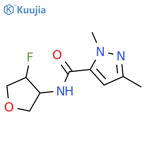 N-(4-fluorooxolan-3-yl)-1,3-dimethyl-1H-pyrazole-5-carboxamide structure
