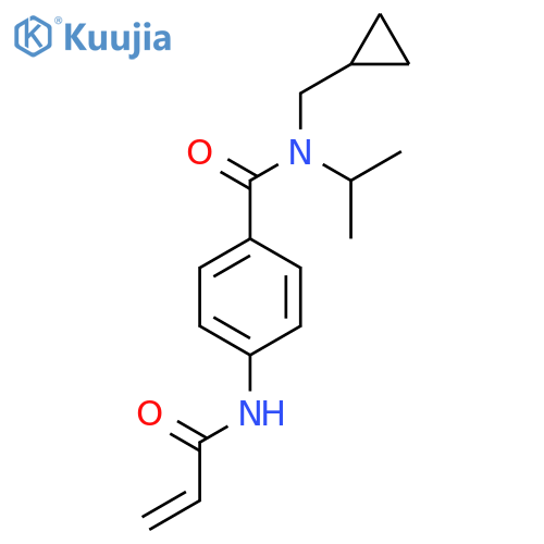 N-(cyclopropylmethyl)-4-(prop-2-enamido)-N-(propan-2-yl)benzamide structure
