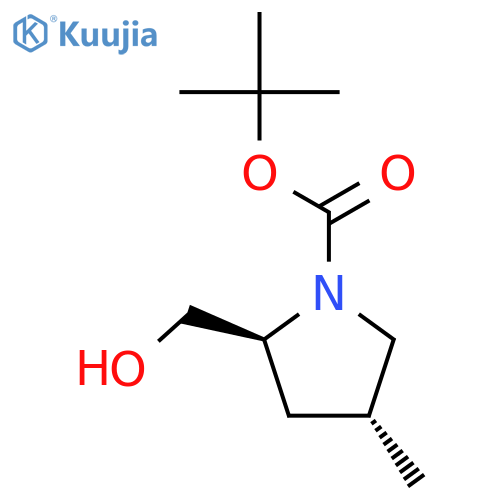tert-butyl (2S,4R)-2-(hydroxymethyl)-4-methylpyrrolidine-1-carboxylate structure