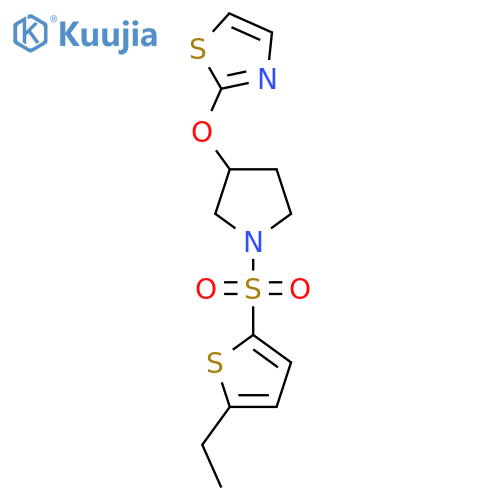 2-({1-[(5-Ethylthiophen-2-yl)sulfonyl]pyrrolidin-3-yl}oxy)-1,3-thiazole structure