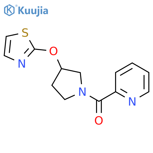 Pyridin-2-yl(3-(thiazol-2-yloxy)pyrrolidin-1-yl)methanone structure