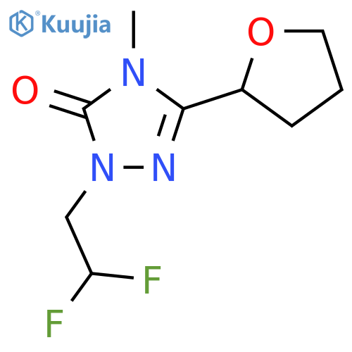 1-(2,2-difluoroethyl)-4-methyl-3-(oxolan-2-yl)-4,5-dihydro-1H-1,2,4-triazol-5-one structure