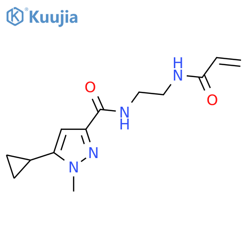 N-{2-(5-cyclopropyl-1-methyl-1H-pyrazol-3-yl)formamidoethyl}prop-2-enamide structure
