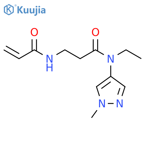 N-{2-ethyl(1-methyl-1H-pyrazol-4-yl)carbamoylethyl}prop-2-enamide structure