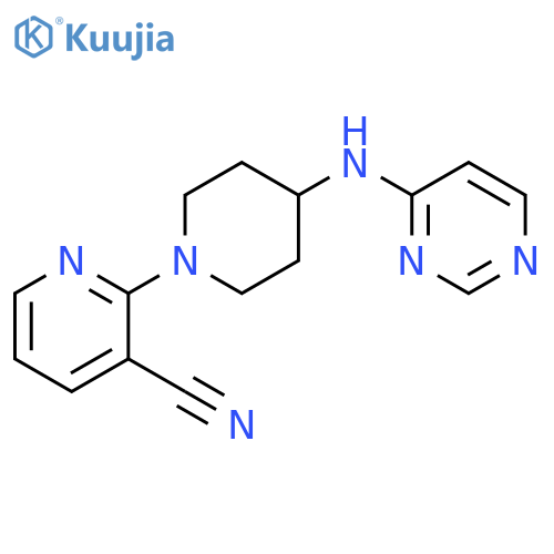 2-{4-(pyrimidin-4-yl)aminopiperidin-1-yl}pyridine-3-carbonitrile structure