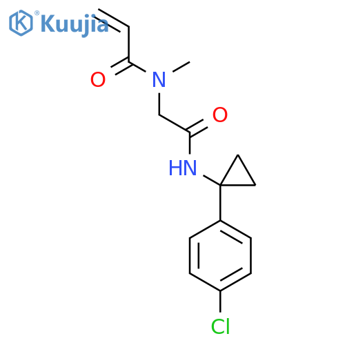 N-({1-(4-chlorophenyl)cyclopropylcarbamoyl}methyl)-N-methylprop-2-enamide structure